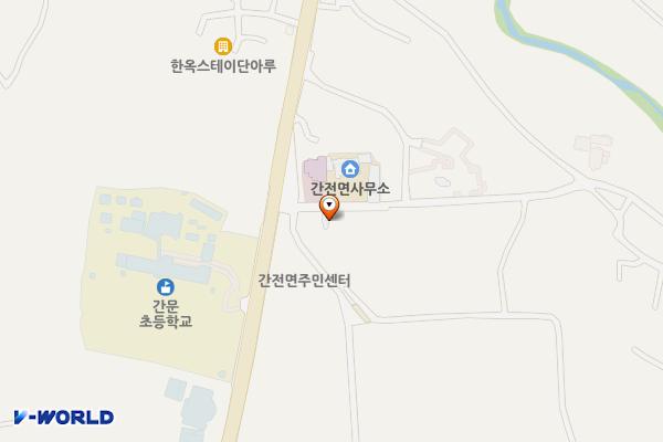 면사무소 앞 주차장 위치 지도 — 전남광주통합특별시 구례군 간전면 안음길 6
