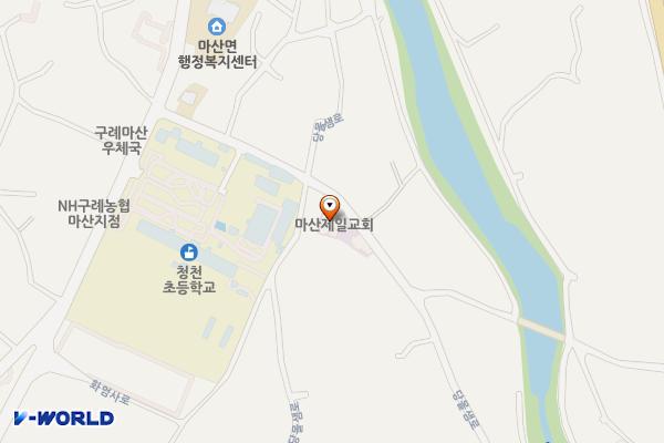 마산제일교회 위치 지도 — 전남광주통합특별시 구례군 마산면 당몰샘로 18 (마산리, 마산제일교회)