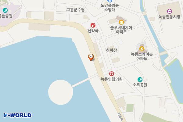 바다정원 위치 지도 — 전남광주통합특별시 고흥군 도양읍 비봉로 168