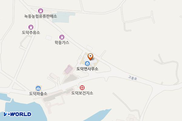 도덕면사무소 위치 지도 — 전남광주통합특별시 고흥군 도덕면 고흥로 499