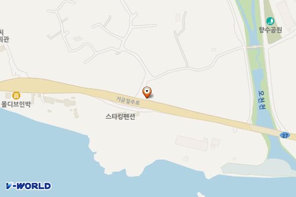 서촌등산로 위치 지도 — 전남광주통합특별시 고흥군 금산면 오천물만내길 2