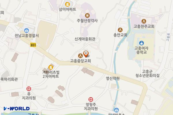 고흥꿈꾸는예술터 위치 지도 — 전남광주통합특별시 고흥군 고흥읍 흥양길 20