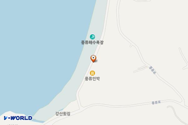 풍류해수욕장 위치 지도 — 전남광주통합특별시 고흥군 두원면 풍류로 99-14