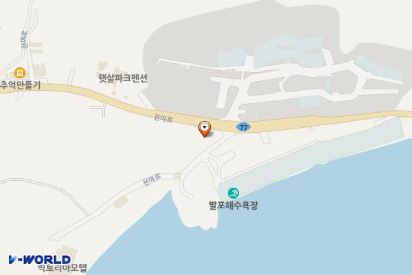 발포해수욕장 위치 지도 — 전남광주통합특별시 고흥군 도화면 천마로 2736-6