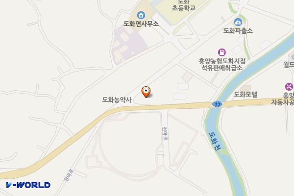 도화버스공용터미널 위치 지도 — 전남광주통합특별시 고흥군 도화면 중심길 6