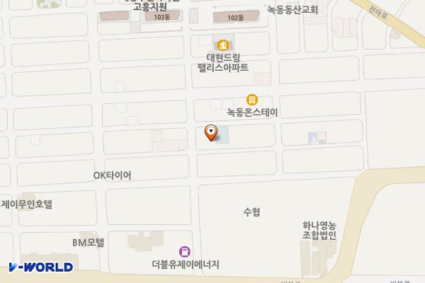 도양노인게이트볼장 위치 지도 — 전남광주통합특별시 고흥군 도양읍 봉암리 3737