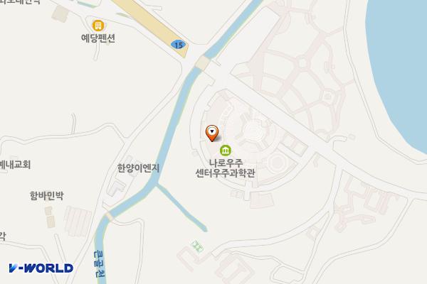우주과학관 야외화장실 위치 지도 — 전남광주통합특별시 고흥군 봉래면 하반로 490, 우주과학관