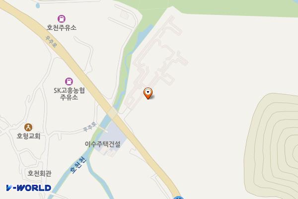 상하수도사업소 1층 위치 지도 — 전남광주통합특별시 고흥군 고흥읍 우주로 121, 상하수도사업소
