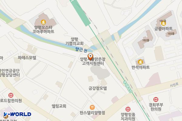 오빈역 철도부지 주차장 위치 지도 — 경기도 양평군 양평읍 오빈리 100-1