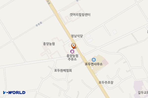 흥양농협중앙주유소 위치 지도 — 전남광주통합특별시 고흥군 포두면 우주로 588-1