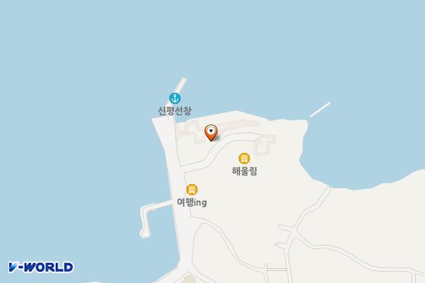 신평항 위치 지도 — 전남광주통합특별시 고흥군 금산면 평산길 96-1