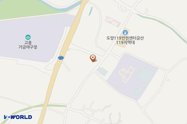 거금야구장 위치 지도 — 전남광주통합특별시 고흥군 금산면 거금중앙길 39