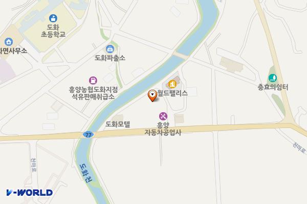 도화노인게이트볼장 위치 지도 — 전남광주통합특별시 고흥군 도화면 천마로 2271, 도화복지회관
