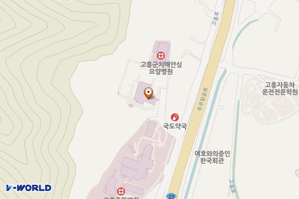 고흥군공립노인전문요양병원 위치 지도 — 전남광주통합특별시 고흥군 고흥읍 고흥로 1941
