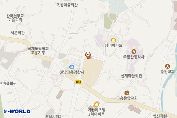 역사문화공원 위치 지도 — 전남광주통합특별시 고흥군 고흥읍 흥양길 40