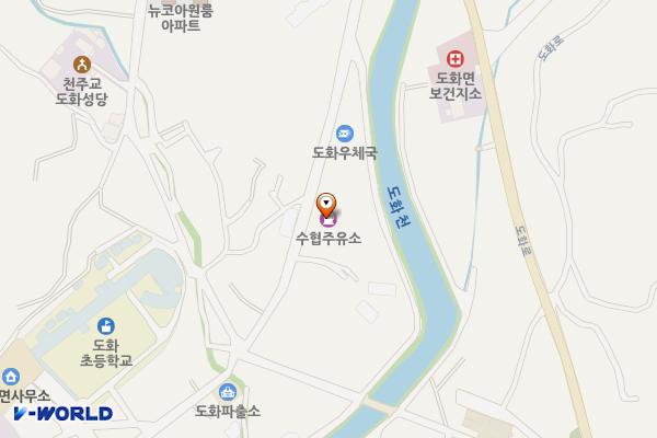 수협주유소 위치 지도 — 전남광주통합특별시 고흥군 도화면 중심길 48
