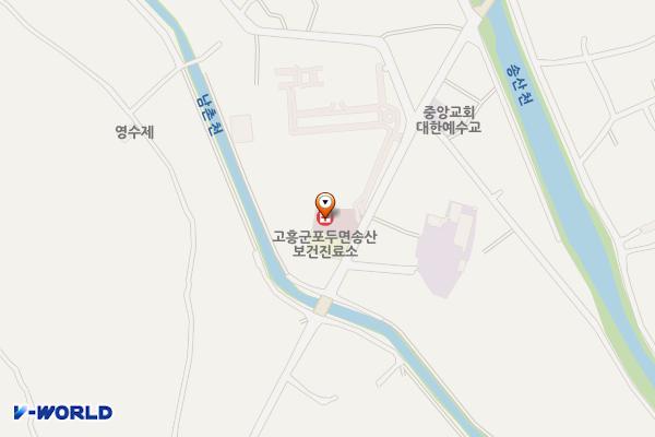 송산보건진료소 위치 지도 — 전남광주통합특별시 고흥군 포두면 송산길 61