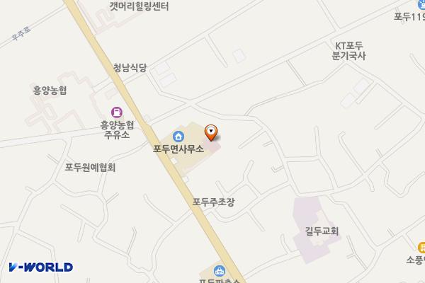포두보건지소 위치 지도 — 전남광주통합특별시 고흥군 포두면 우주로 597
