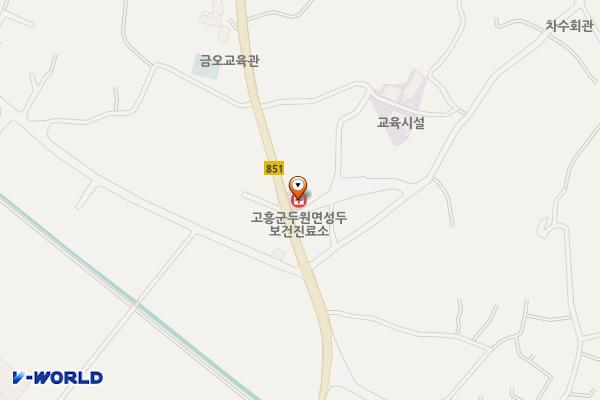 성두보건진료소 위치 지도 — 전남광주통합특별시 고흥군 두원면 두원로 896