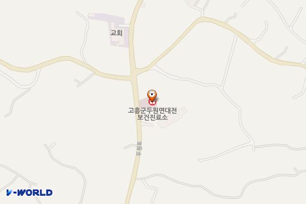 대전보건진료소 위치 지도 — 전남광주통합특별시 고흥군 두원면 두원로 1168
