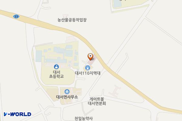 대서보건지소 위치 지도 — 전남광주통합특별시 고흥군 대서면 봉두로 579