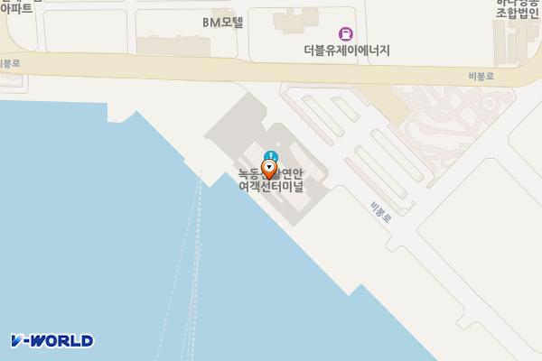 녹동신항여객선터미널 위치 지도 — 전남광주통합특별시 고흥군 도양읍 비봉로 266-16