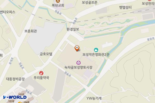 오일시장화장실3 위치 지도 — 전남광주통합특별시 보성군 보성읍 봉화로 53