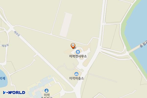 미력면사무소 위치 지도 — 전남광주통합특별시 보성군 미력면 송재로 599