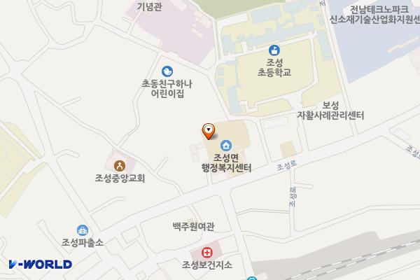 조성면사무소 화장실 2층 위치 지도 — 전남광주통합특별시 보성군 조성면 조성로 119