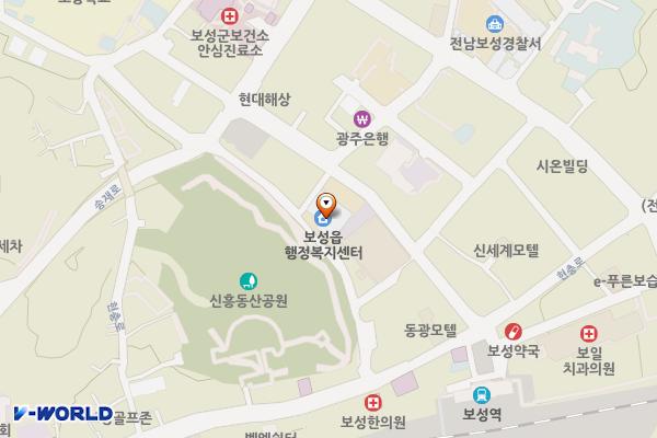 보성읍행정복지센터 2층 화장실 위치 지도 — 전남광주통합특별시 보성군 신흥길 17