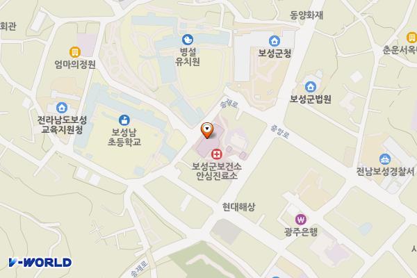 보성군보건소 2층 화장실 위치 지도 — 전남광주통합특별시 보성군 보성읍 송재로 153