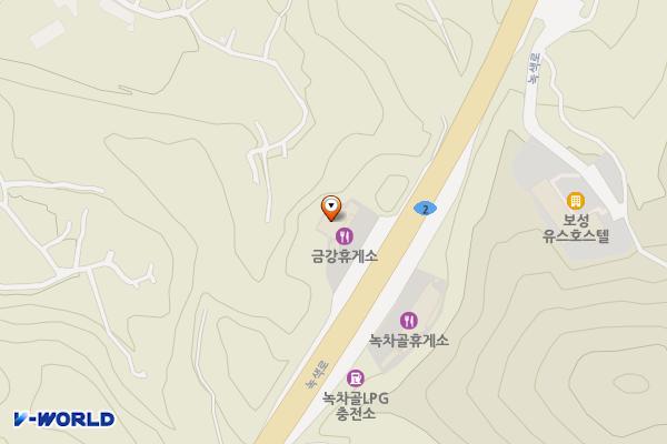 녹차골 금강휴게소 화장실 위치 지도 — 전남광주통합특별시 보성군 보성읍 녹색로 2843
