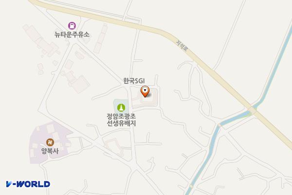 조광조유적지 공중화장실 위치 지도 — 전남광주통합특별시 화순군 능주면 정남리  221