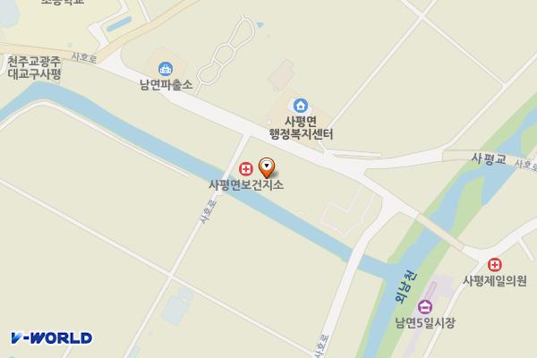 사평면행정복지회관 화장실 위치 지도 — 전남광주통합특별시 화순군 사평면 사호로 230