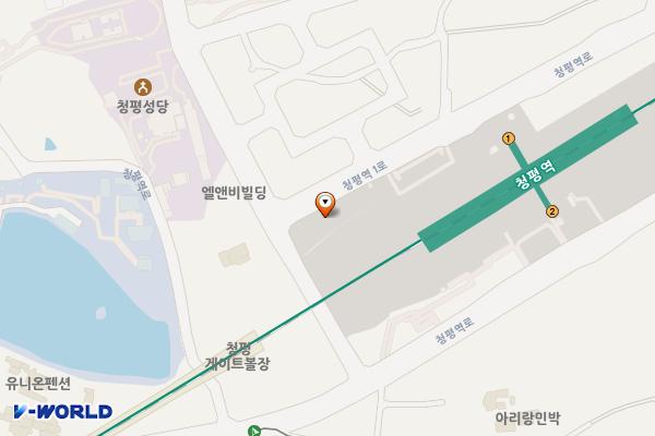 청평역 공영주차장 위치 지도 — 경기도 가평군 청평면 청평리 121-3