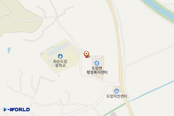 도암면행정복지센터 화장실 위치 지도 — 전남광주통합특별시 화순군 도암면 권동길 4-2
