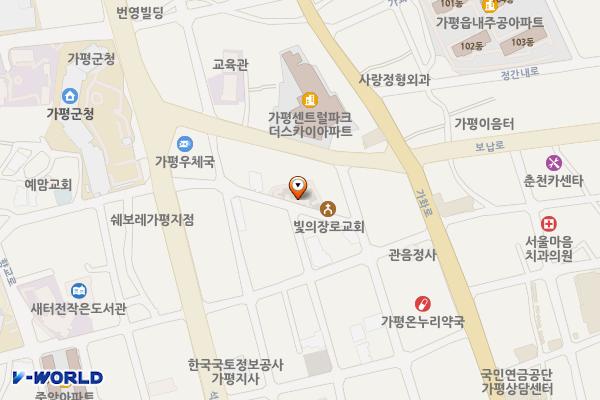 가평읍 공영주차장 위치 지도 — 경기도 가평군 가평읍 읍내리 461-7