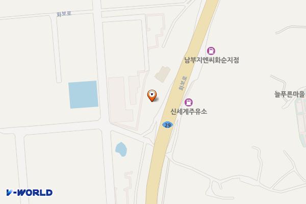 능주농협주유소 공중화장실 위치 지도 — 전남광주통합특별시 화순군 능주면 화보로 3545