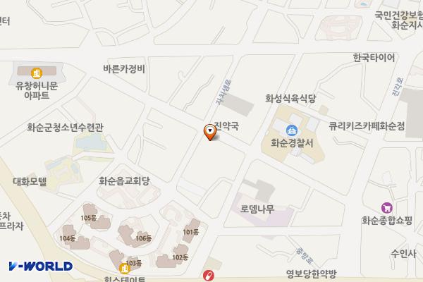 화순군내버스 터미널 위치 지도 — 전남광주통합특별시 화순군 화순읍 자치샘로 24