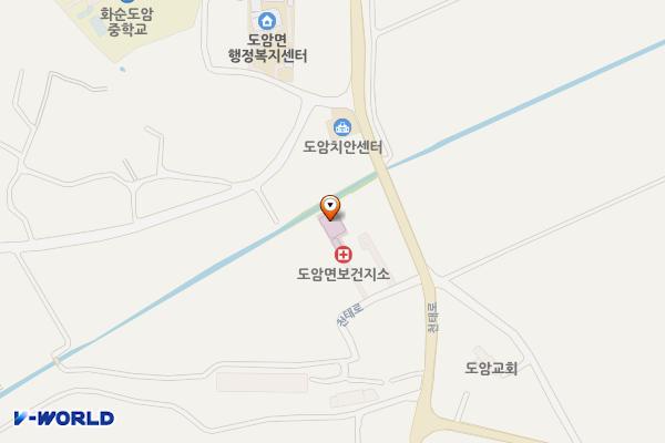 도암면복지회관 화장실 위치 지도 — 전남광주통합특별시 화순군 도암면 천태로 417