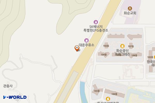 스마일 주유소 공중화장실 위치 지도 — 전남광주통합특별시 화순군 화순읍 화보로 4151