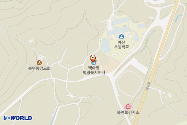 백아면행정복지센터 화장실 위치 지도 — 전남광주통합특별시 화순군 백아면 학천길 26