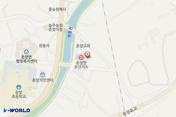 춘양면복지회관 화장실 위치 지도 — 전남광주통합특별시 화순군 춘양면 강변길 17-1