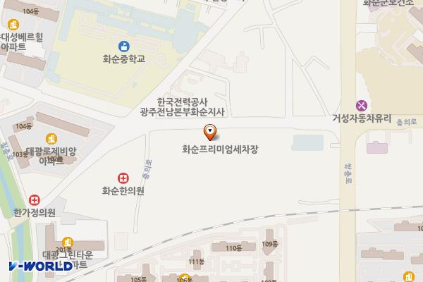 해일 주유소 공중화장실 위치 지도 — 전남광주통합특별시 화순군 화순읍 충의로 18