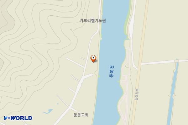 연둔리숲쟁이 공중화장실 위치 지도 — 전남광주통합특별시 화순군 동복면 둔동1길 48-1