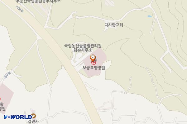 보궁요양병원 위치 지도 — 전남광주통합특별시 화순군 화순읍 서양로 372