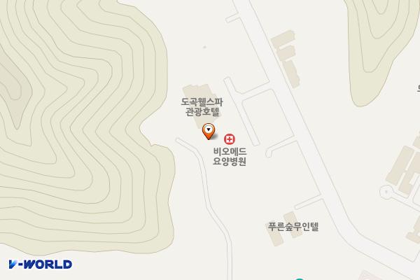 비오메드요양병원 위치 지도 — 전남광주통합특별시 화순군 도곡면 온천1길 59