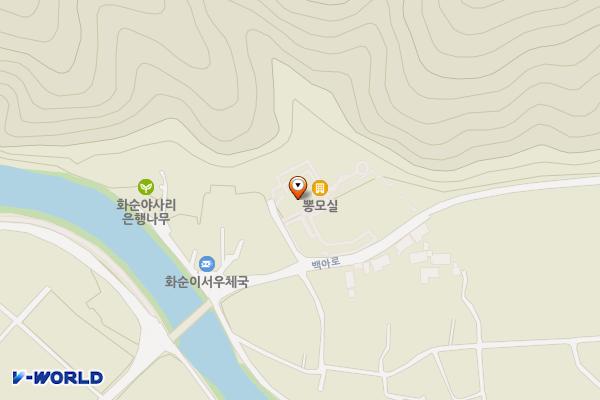 이서커뮤니티센터 공중화장실 위치 지도 — 전남광주통합특별시 화순군 이서면 백아로 3114