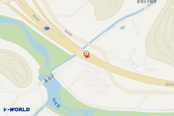 율계진입로 공중화장실 위치 지도 — 전남광주통합특별시 화순군 이양면 송정리  701-4