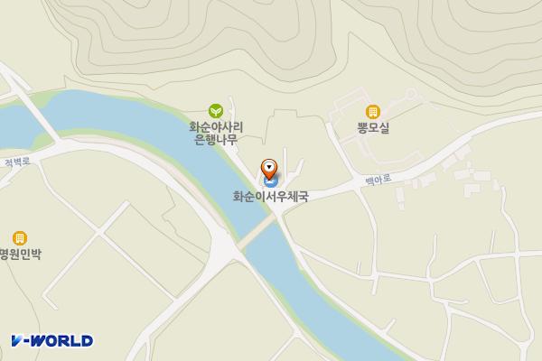 화순이서우체국 위치 지도 — 전남광주통합특별시 화순군 이서면 백아로 3124